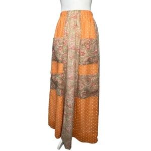 Vintage 70s Chelsea Davis Patchwork Maxi Skirt